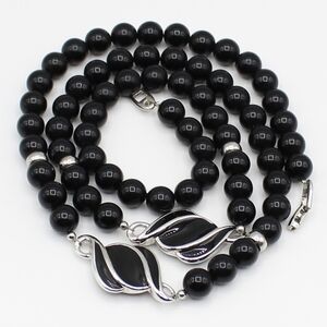 Vintage Napier black and silver necklace
